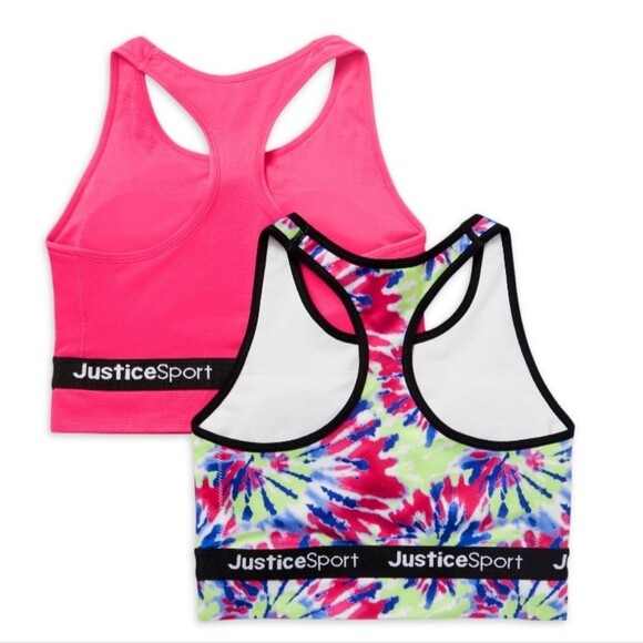 Justice Girls Seamless Longline 2-pack Bra Size 38 - Picture 2 of 15